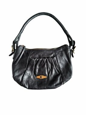 🌟Elliott Lucca Y2K black pebbled leather authentic hobo bag